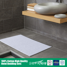 Hotel linen/Hotel bath mat set white cotton /Greatwall grid door floor mat